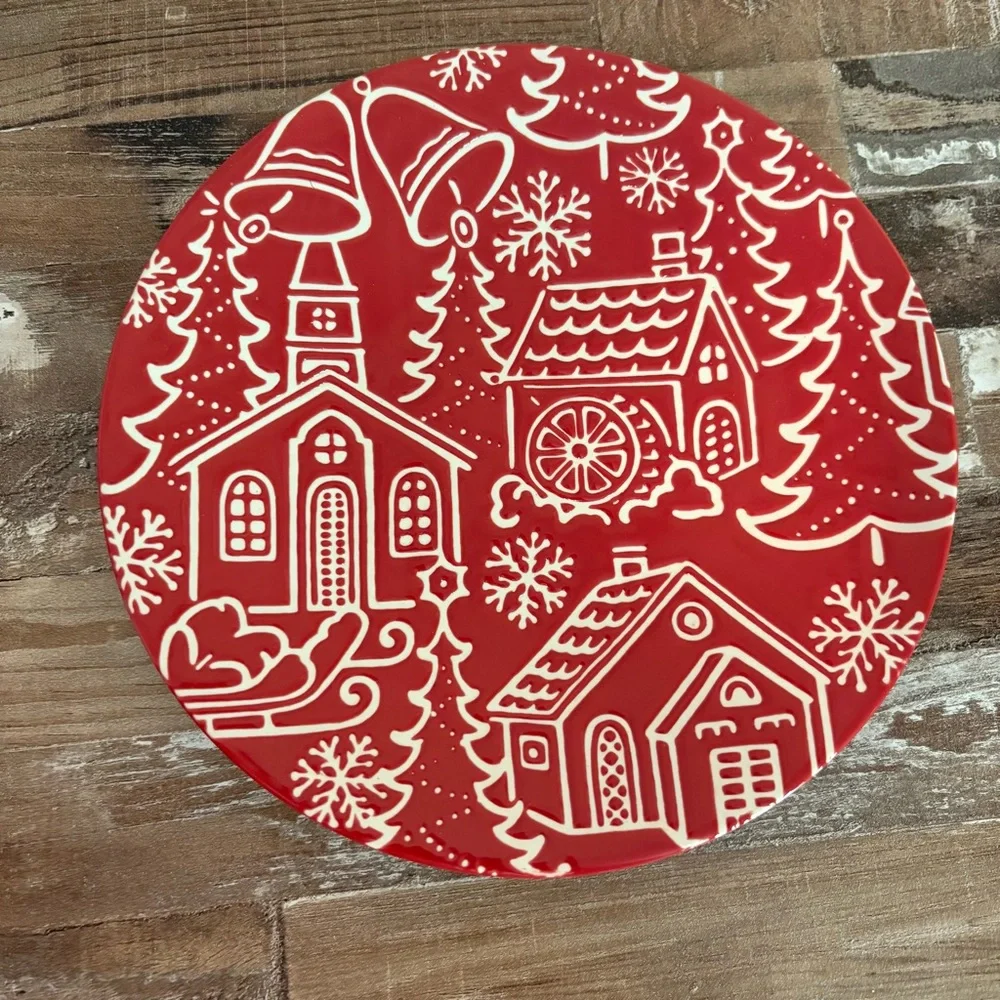 Pier 1 Imports Town Square Christmas Plate
